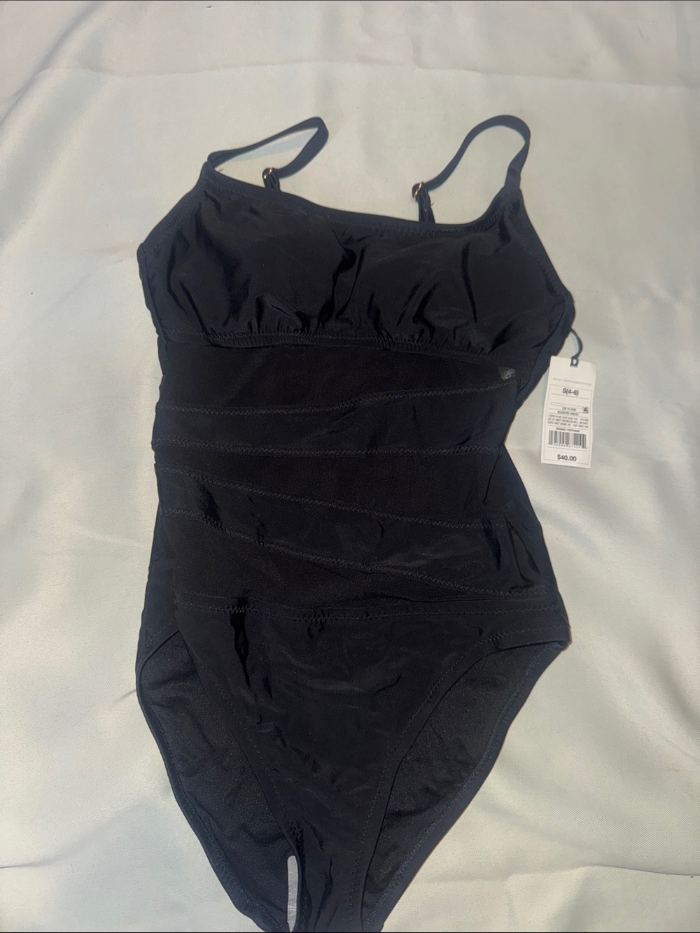 Shade & Shore Black Girls One-Piece Swimsuit with Adjustable Straps
